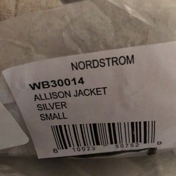 Walter Baker Allison Leather Moto Silver Jacket - Picture 16 of 16